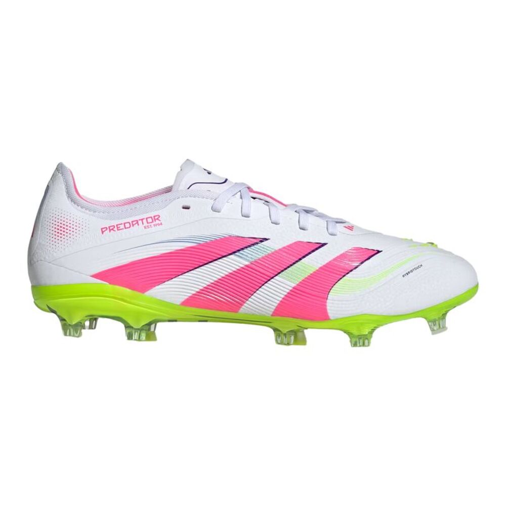 Predator Mens Firm Ground Football Boots / White/Pink/Lemon